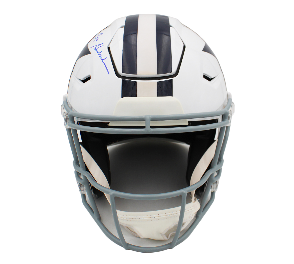 Roger Staubach Signed Dallas Cowboys Speed Flex Authentic Throwback 1960-63 NFL Helmet - Image 3