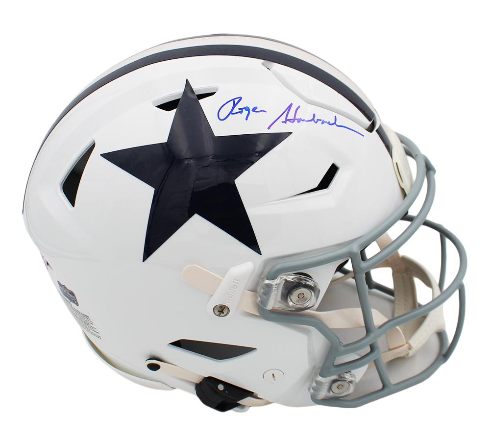 Roger Staubach Signed Dallas Cowboys Speed Flex Authentic Throwback 1960-63 NFL Helmet - Image 2