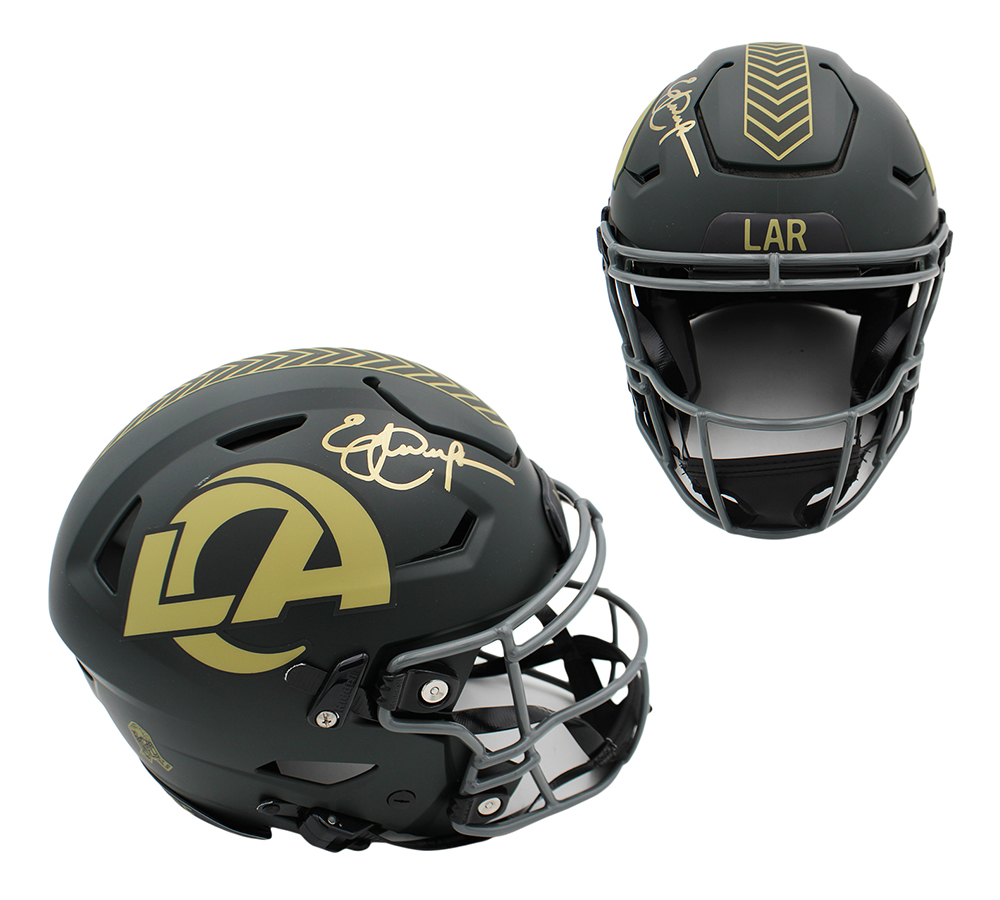 Eric Dickerson Signed Los Angeles Rams Speed Flex Authentic Salute to Service 4 NFL Helmet