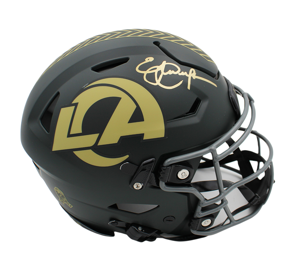 Eric Dickerson Signed Los Angeles Rams Speed Flex Authentic Salute to Service 4 NFL Helmet - Image 2