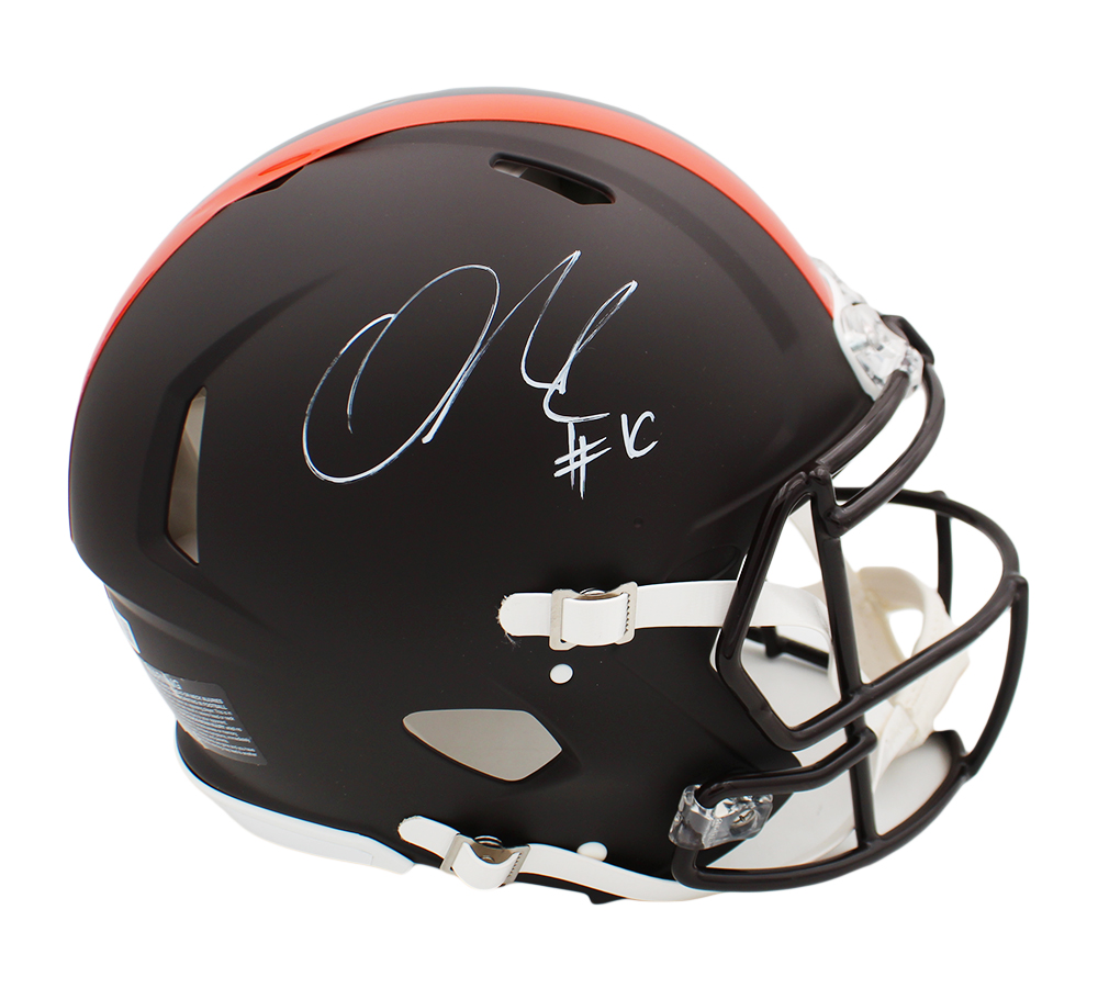 Quinshon Judkins Signed Cleveland Browns Speed Authentic Alternate 2025 Brown NFL Helmet