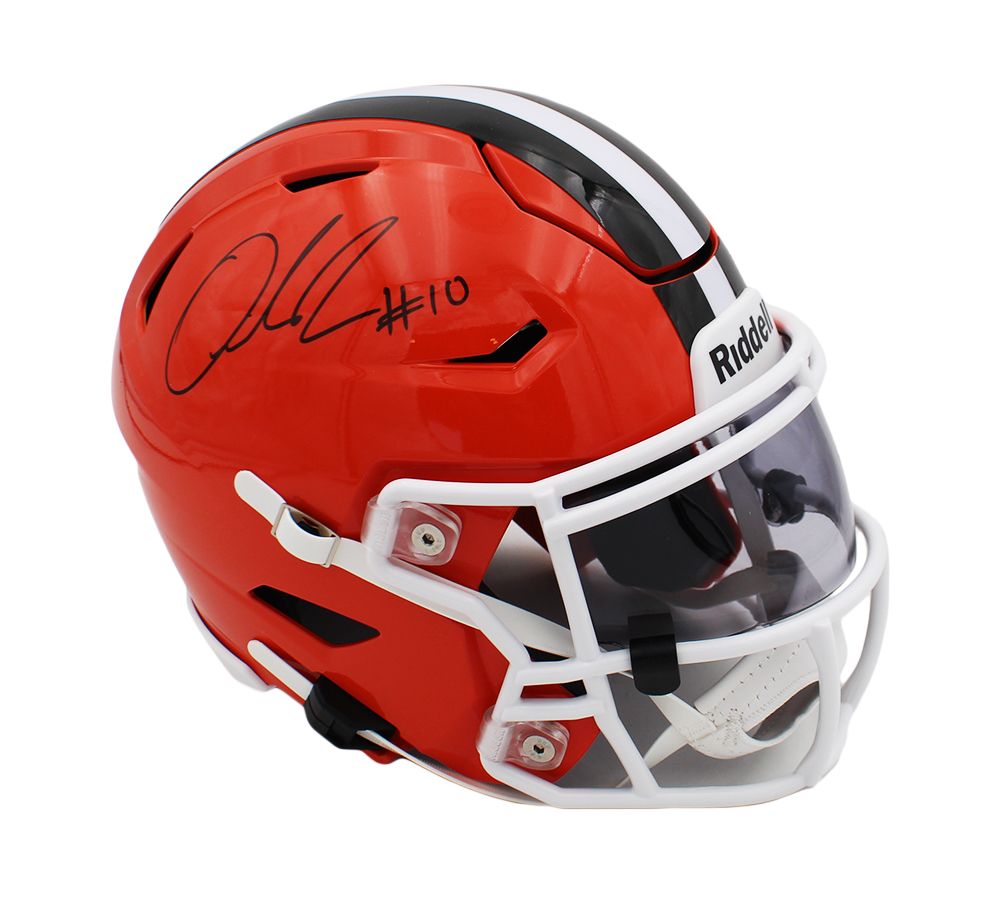 Quinshon Judkins Signed Cleveland Browns Speed Flex Mid-Size NFL Midi Helmet - Image 2