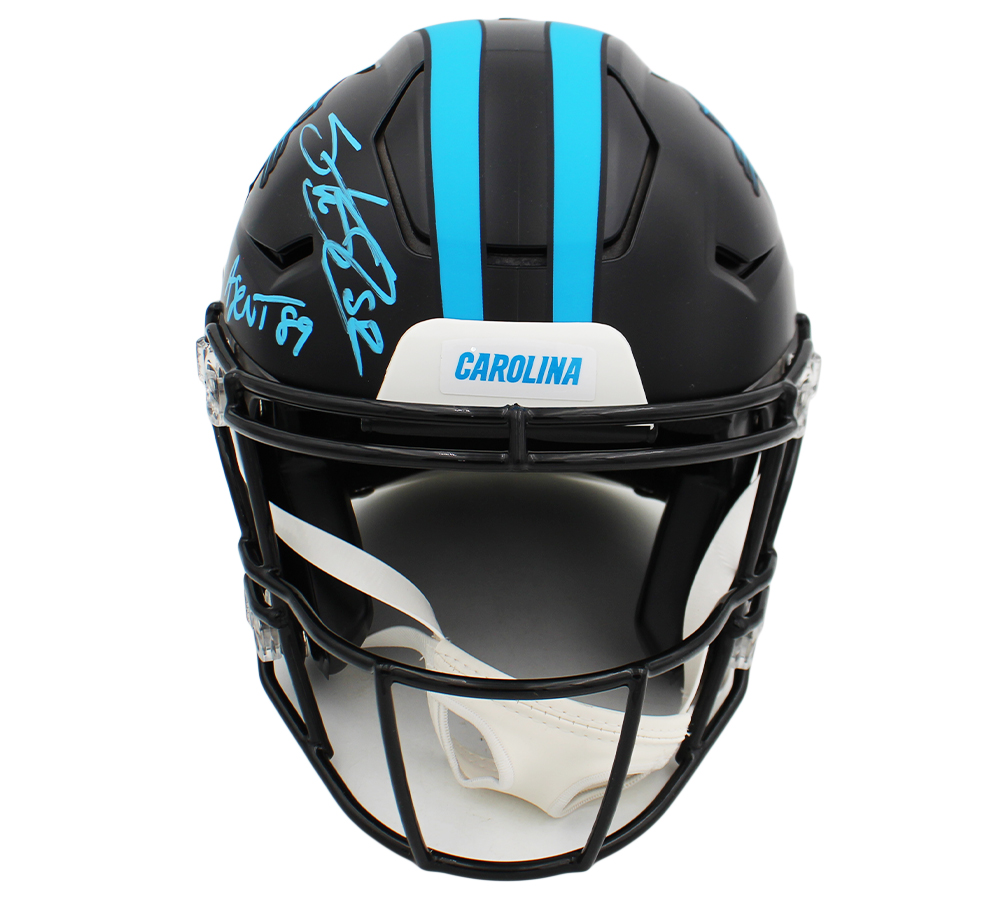 Steve Smith Sr. Signed Carolina Panthers Speed Flex Authentic Alternate NFL Helmet With "Agent 89" Inscription - Image 4
