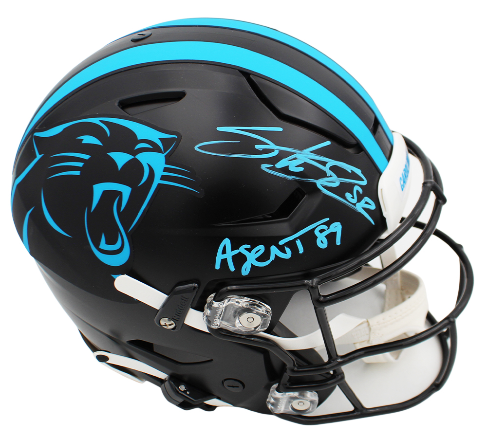 Steve Smith Sr. Signed Carolina Panthers Speed Flex Authentic Alternate NFL Helmet With "Agent 89" Inscription - Image 2