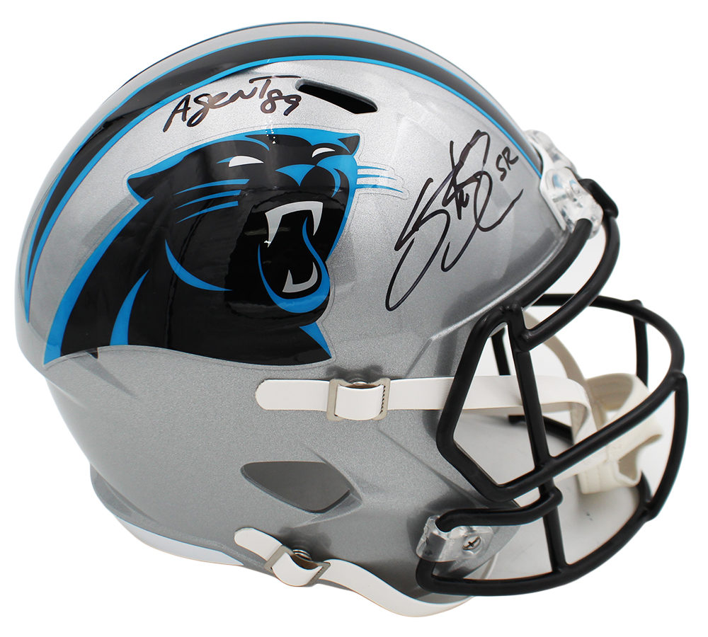 Steve Smith Sr. Signed Carolina Panthers Speed Full Size NFL Helmet With "Agent 89" Inscription