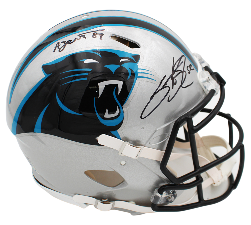 Steve Smith Sr. Signed Carolina Panthers Speed Authentic NFL Helmet With "Agent 89" Inscription - Image 2