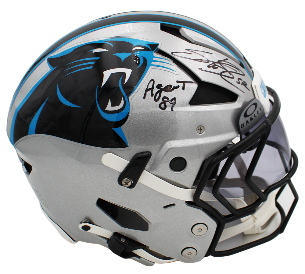 Steve Smith Sr. Signed Carolina Panthers Axiom Authentic NFL Helmet With "Agent 89" Inscription - Image 3