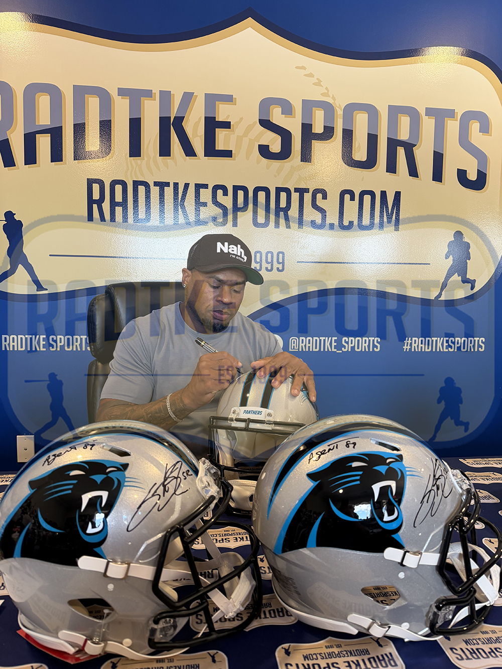 Steve Smith Sr. Signed Carolina Panthers Speed Authentic NFL Helmet With "Agent 89" Inscription - Image 3
