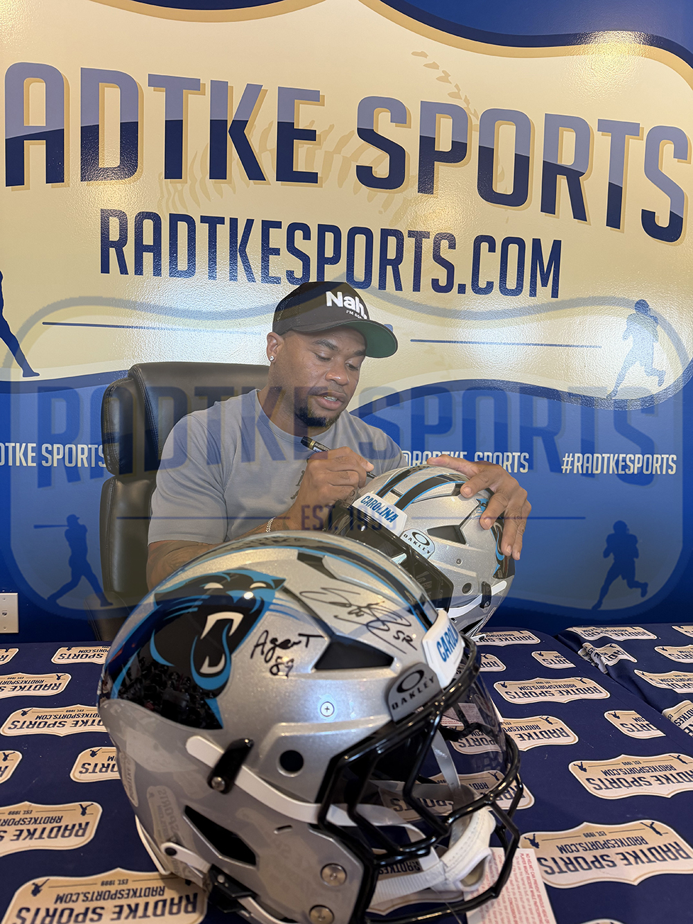 Steve Smith Sr. Signed Carolina Panthers Axiom Authentic NFL Helmet With "Agent 89" Inscription - Image 5