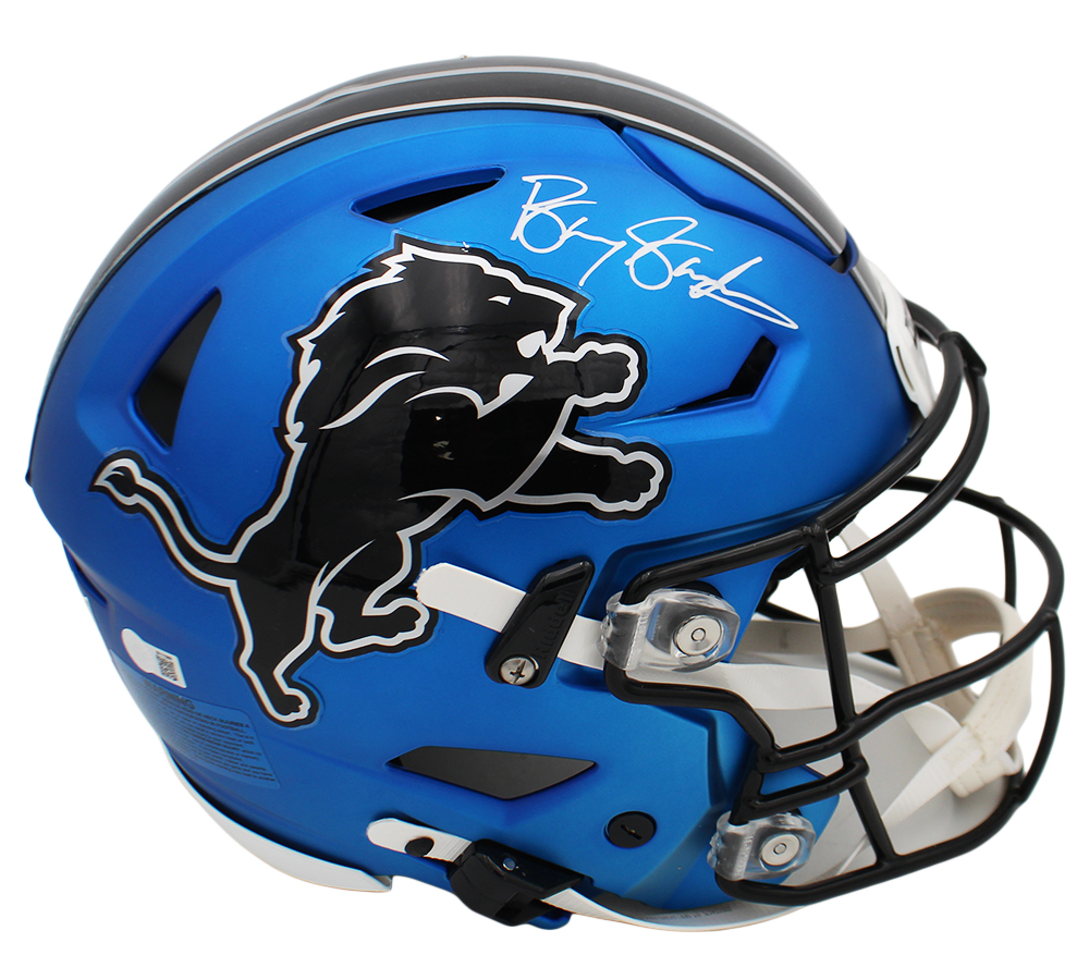 Barry Sanders Signed Detroit Lions Speed Flex Authentic Alternate 2024 NFL Helmet - Image 2