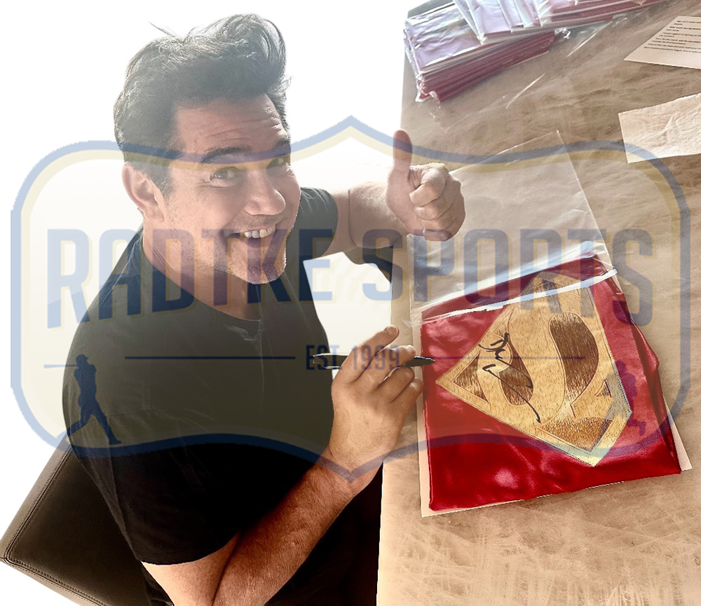 Dean Cain Signed Superman Gold Logo Red Cape With "Truth, Justice, and The American Way!" Inscription - Image 3