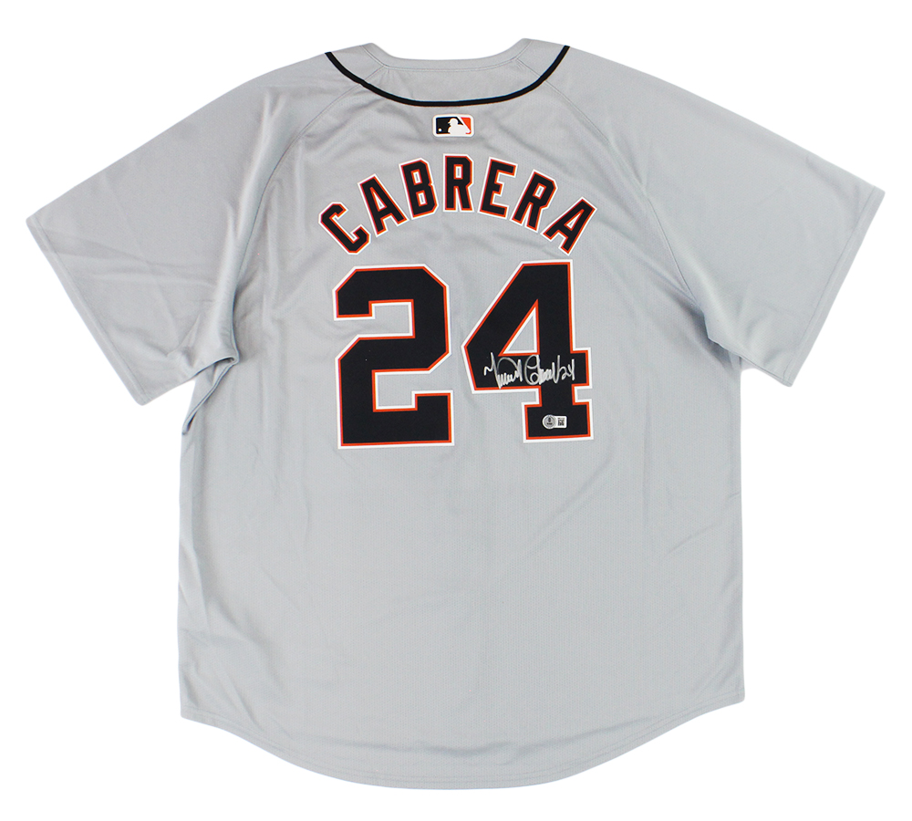 Miguel Cabrera Signed Detroit Tigers Mitchell and Ness Gray MLB Jersey