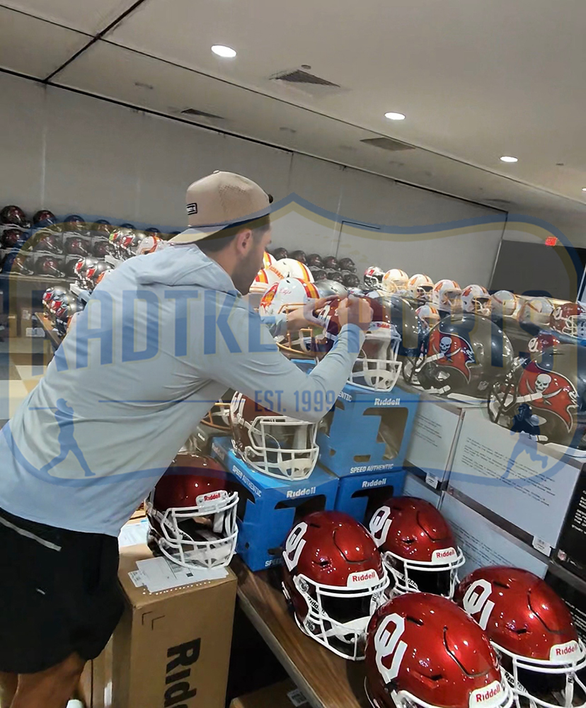 Baker Mayfield Signed Oklahoma Sooners Speed Authentic NCAA Helmet - Image 2