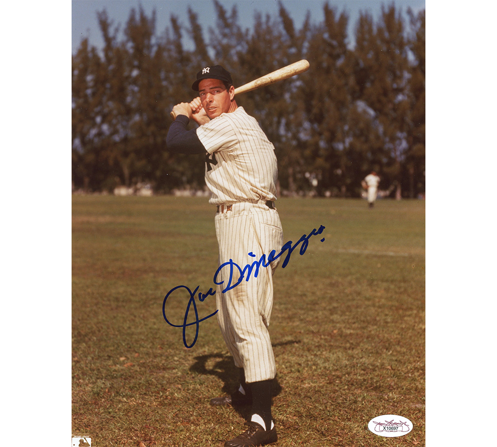 Joe DiMaggio Signed New York Yankees Unframed 8x10 Batting Stance Black & White MLB Photo