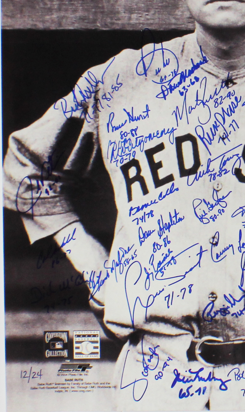 Multi-Signed Boston Red Sox Unframed 20x24 Curse of the Bambino MLB Photo with 39 Signatures including Tom Seaver and Wadd Boggs - Image 3