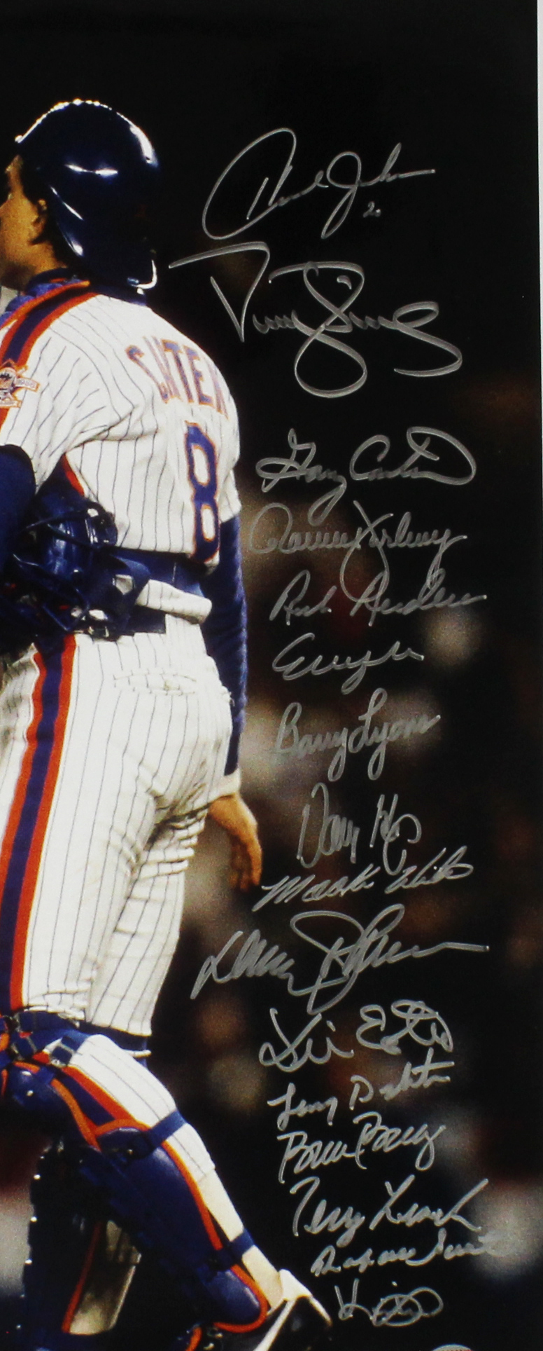 Dwight Gooden, Darryl Stawberry Multi-Signed New York Mets Unframed 16x20 MLB Photo with 28 Signatures - Image 4