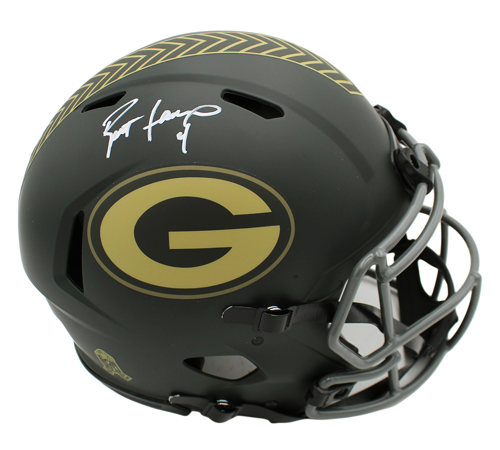 Brett Favre Signed Green Bay Packers Speed Authentic Salute to Service 4 NFL Helmet