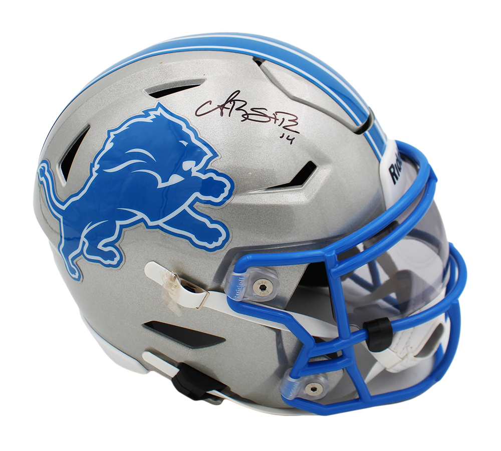 Amon-Ra St. Brown Signed Detroit Lions Speed Flex Mid-Size NFL Midi Helmet