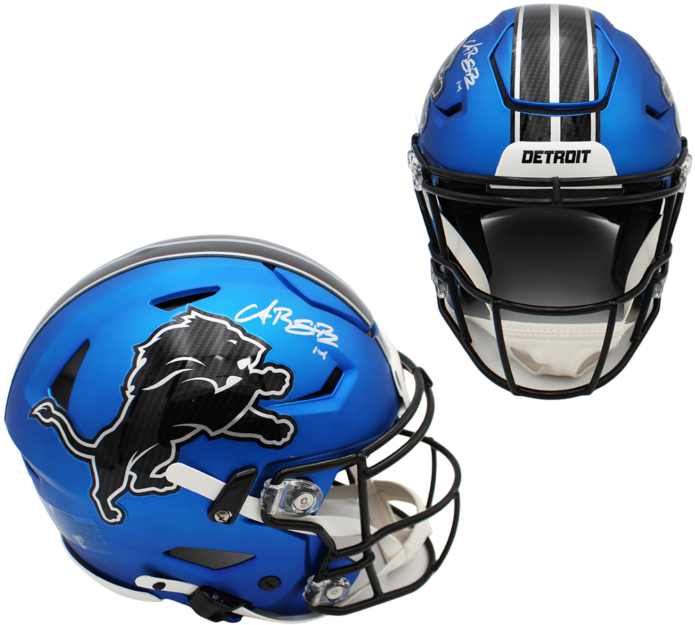 Amon-Ra St. Brown Signed Detroit Lions Speed Flex Authentic Rivalries NFL Helmet - Beckett Authenticated