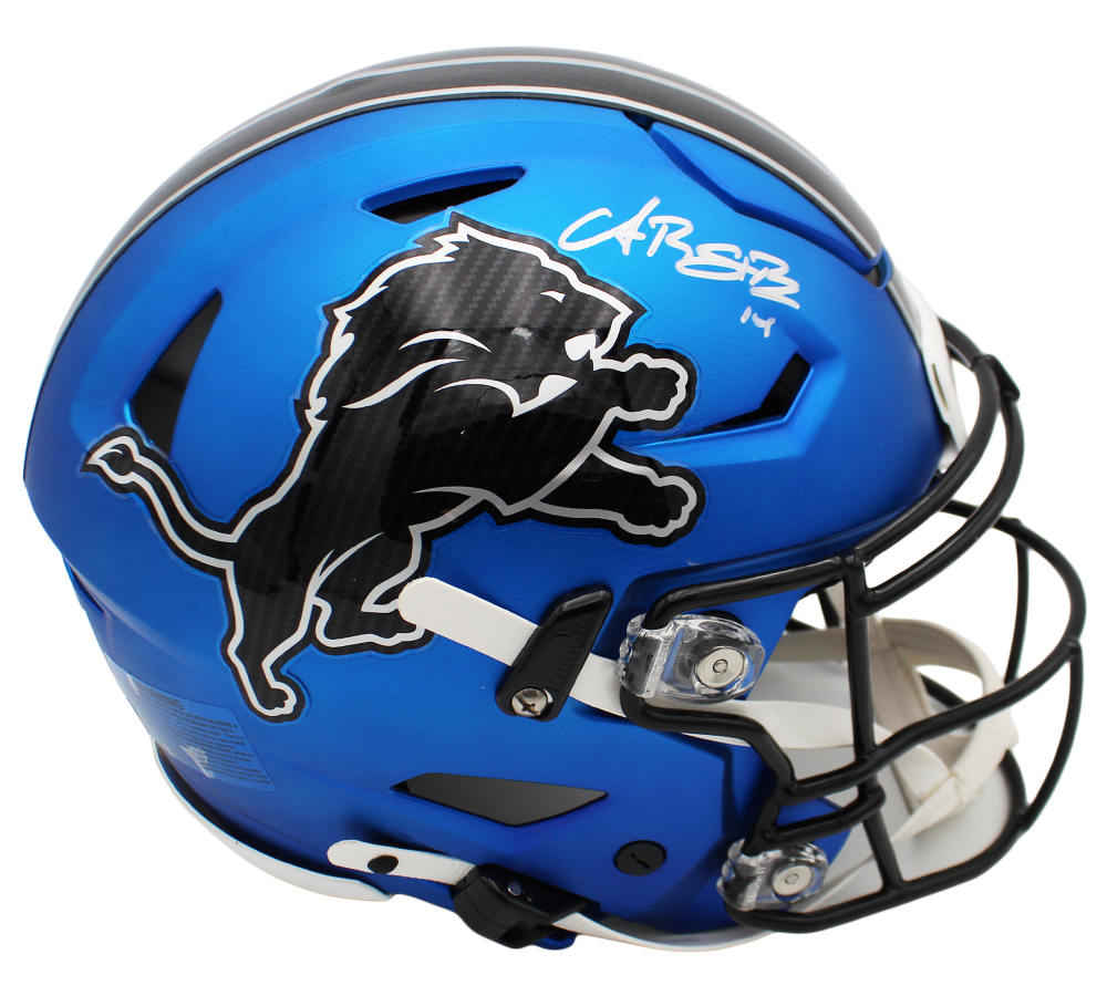 Amon-Ra St. Brown Signed Detroit Lions Speed Flex Authentic Rivalries NFL Helmet - Beckett Authenticated - Image 2