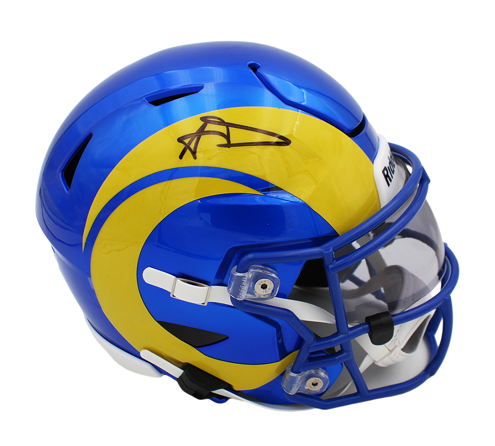 Aaron Donald Signed Los Angeles Rams Speed Flex Mid-Size NFL Midi Helmet