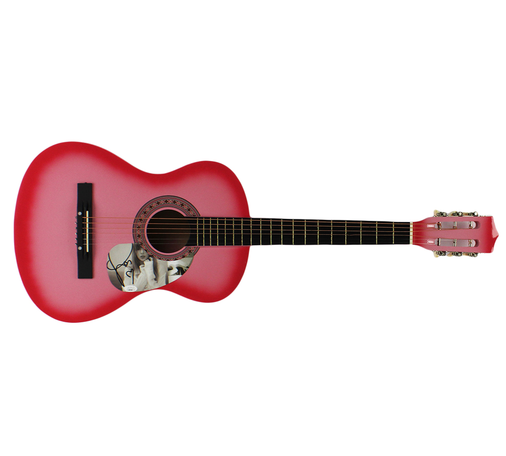 Taylor Swift Signed 38" Pink Acoustic Guitar