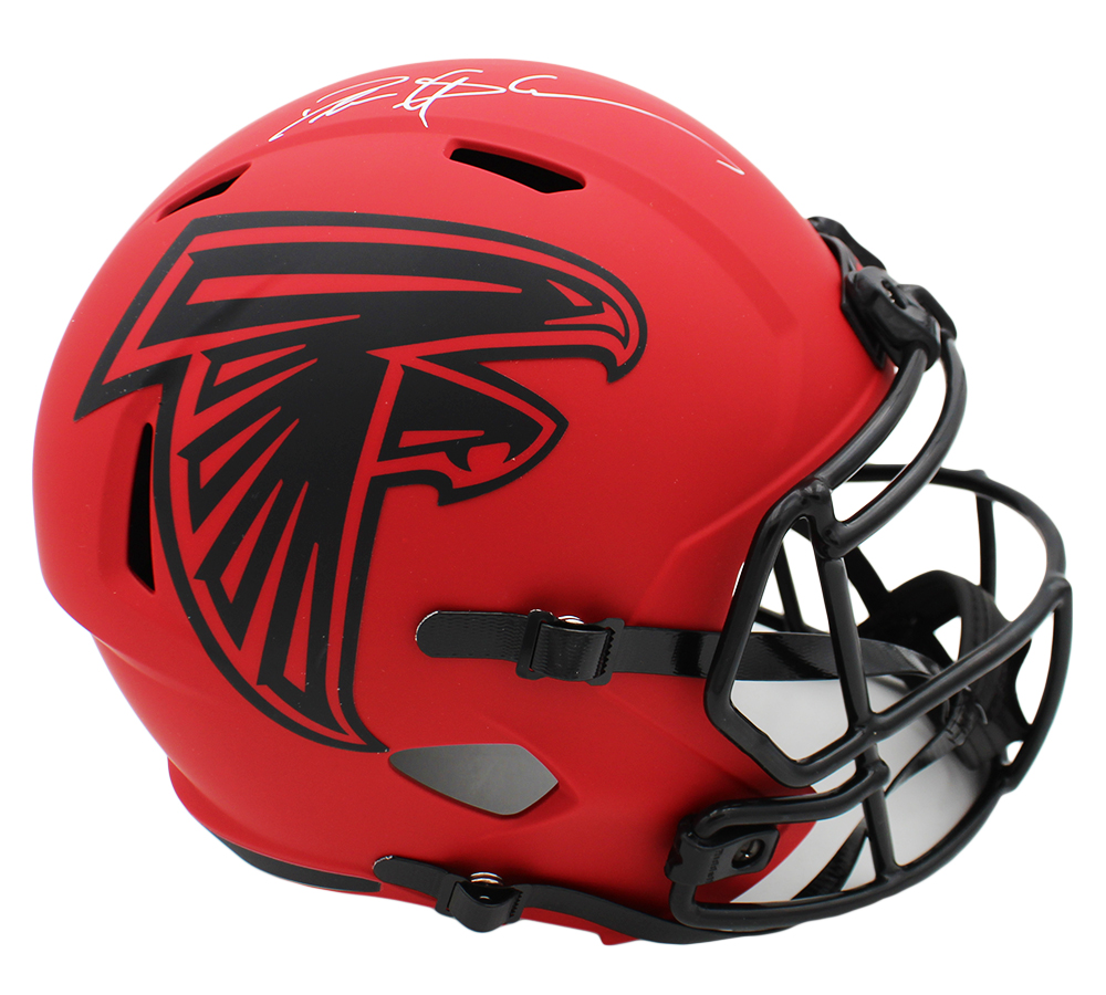 Deion Sanders Signed Atlanta Falcons Speed Full Size Rave NFL Helmet - Image 2