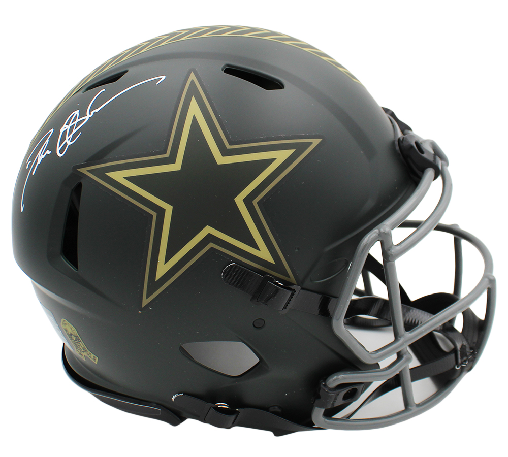 Deion Sanders Signed Dallas Cowboys Speed Authentic Salute to Service 4 NFL Helmet - Image 2