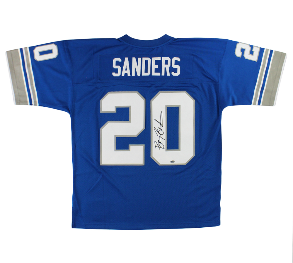 Barry Sanders Signed Detroit Lions Mitchell & Ness 1996 Blue NFL Jersey