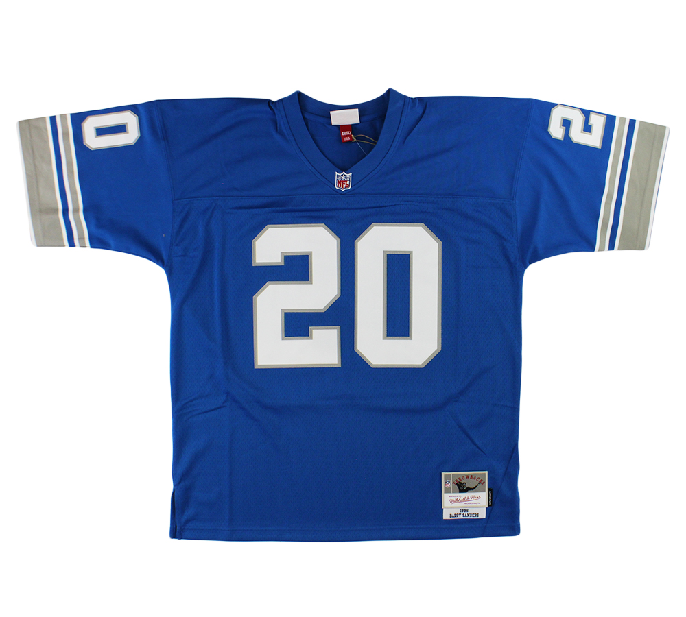 Barry Sanders Signed Detroit Lions Mitchell & Ness 1996 Blue NFL Jersey - Image 3