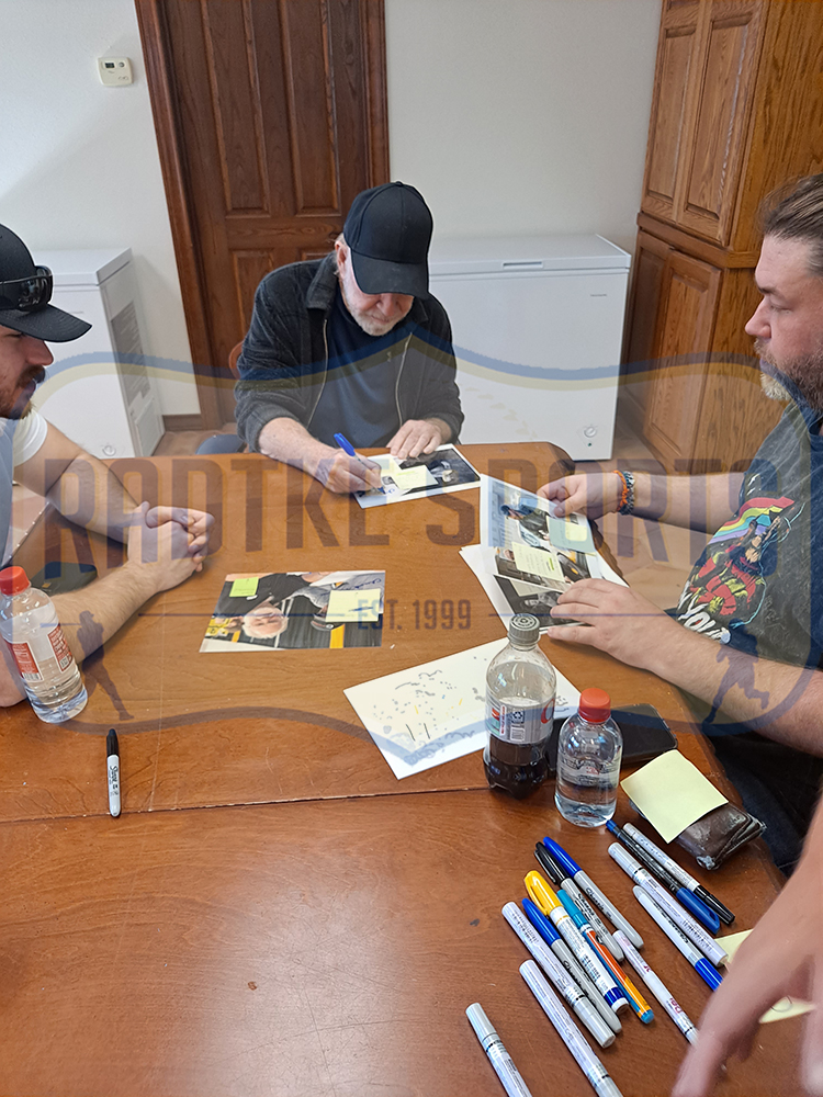 Chuck Norris Signed Unframed 11x14 Close up Photo with American Flag Background - Image 3