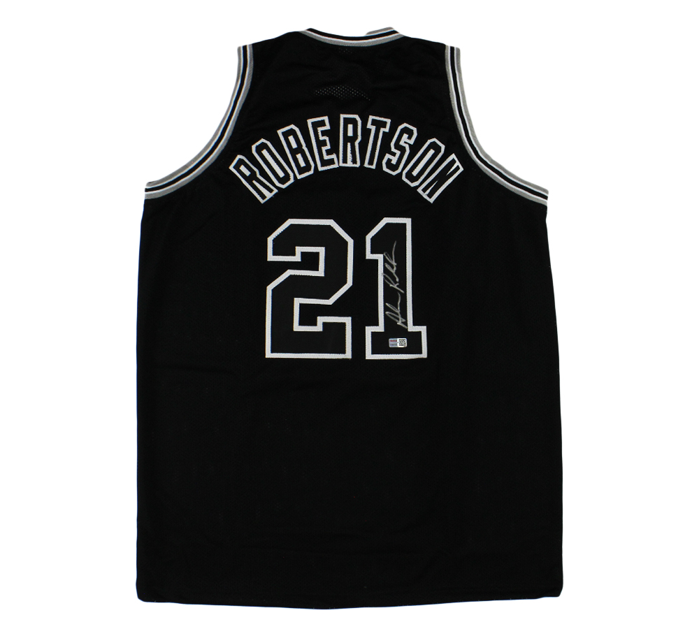 Alvin Robertson Signed San Antonio Custom Black Jersey