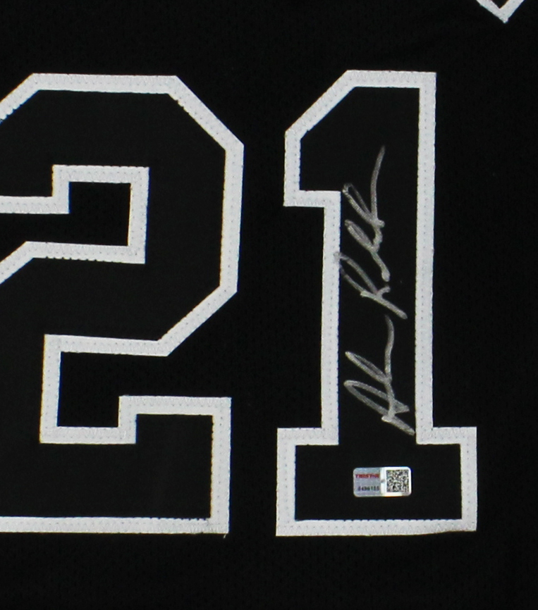 Alvin Robertson Signed San Antonio Custom Black Jersey - Image 2