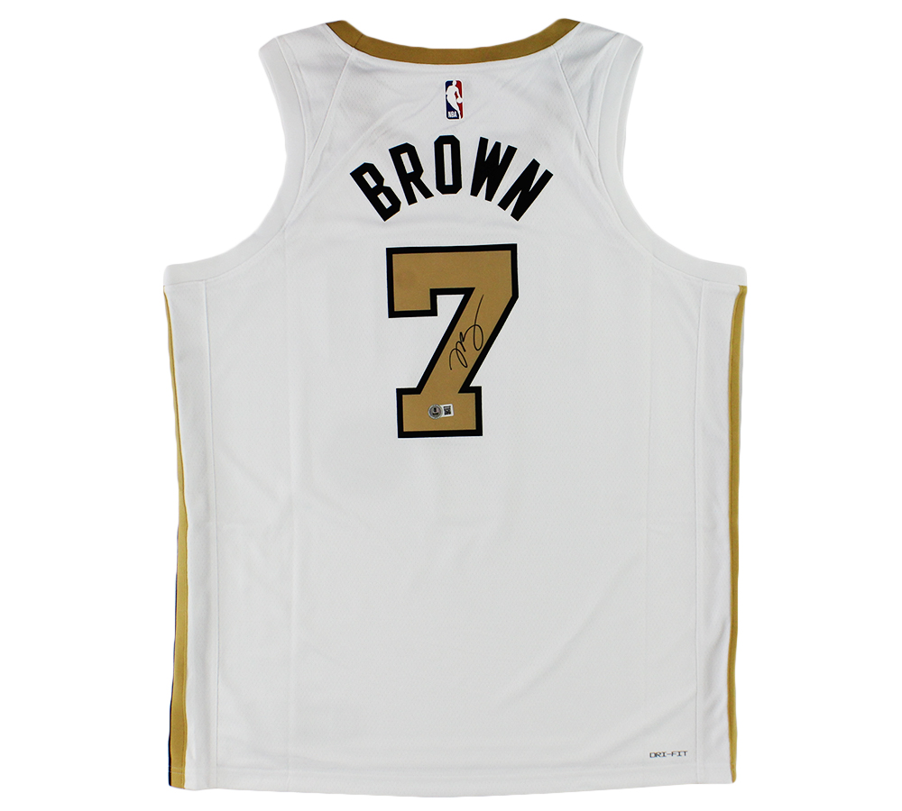 Jaylen Brown Signed Boston Celtics Nike Swingman 2025-26 White NBA Jersey