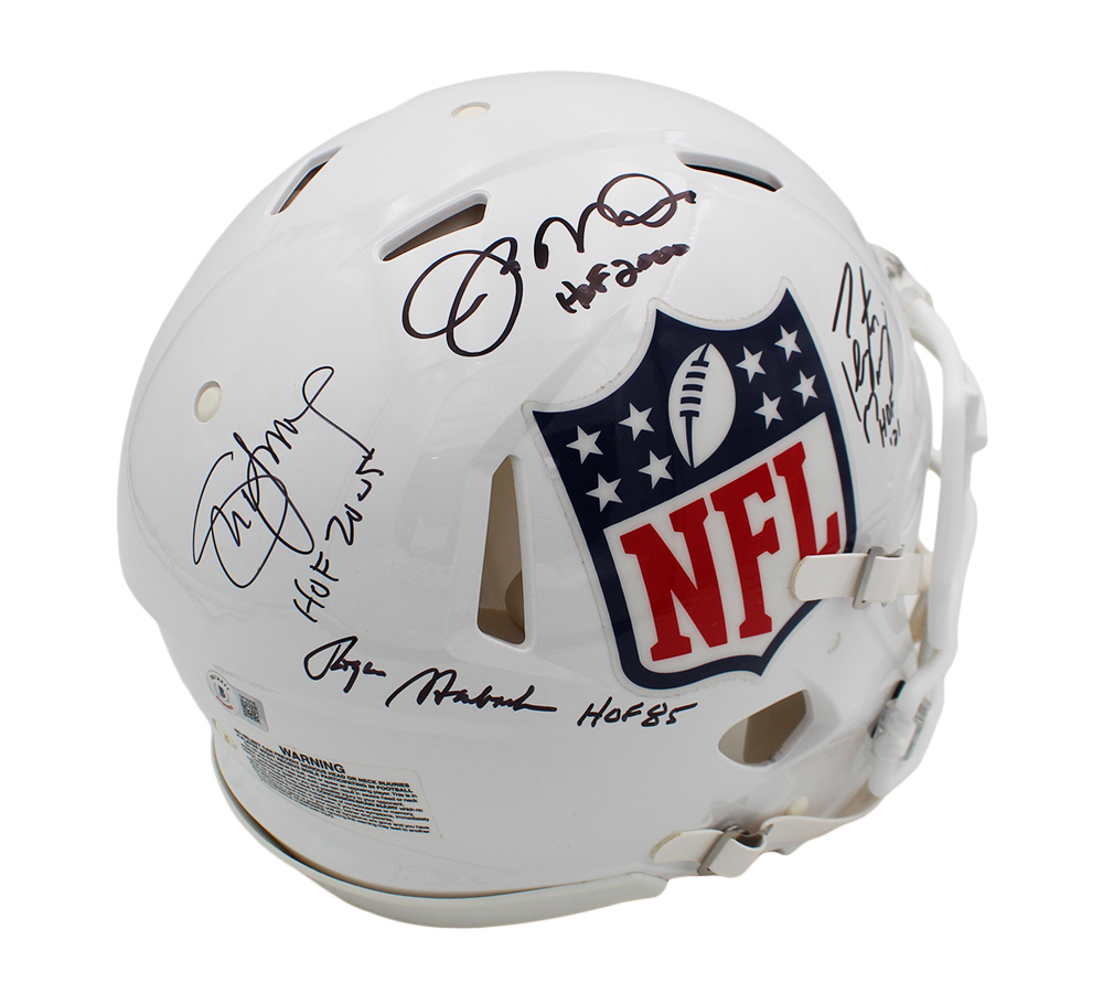 Steve Young, Joe Montana, Peyton Manning & Roger Staubach Signed NFL Shield Speed Authentic Helmet
