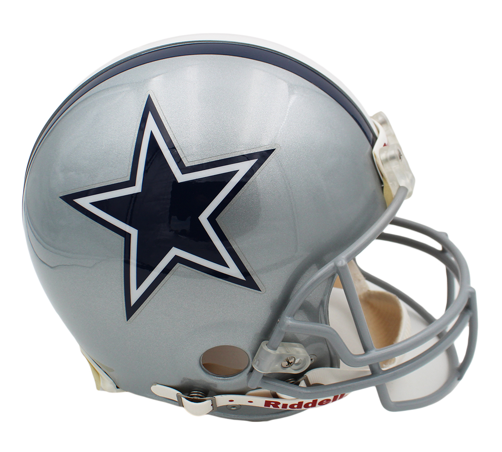 Deion Sanders & Michael Irvin Signed Dallas Cowboys VSR4 Authentic NFL Helmet with HOF Inscriptions - Image 2