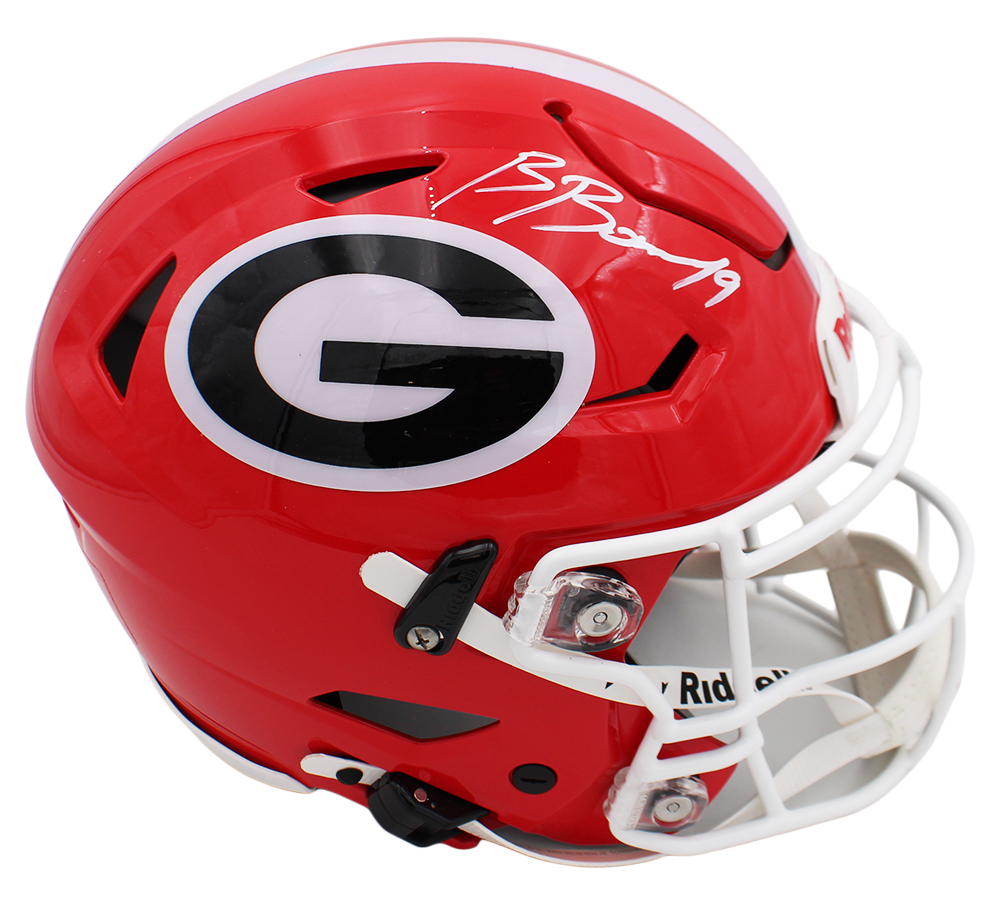 Brock Bowers Signed Georgia Bulldogs Speed Flex Authentic NFL Helmet - Image 2