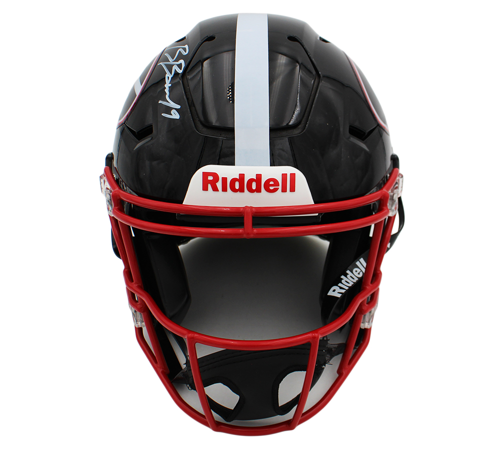 Brock Bowers Signed Georgia Bulldogs Speed Flex Authentic Black NFL Helmet - Image 3