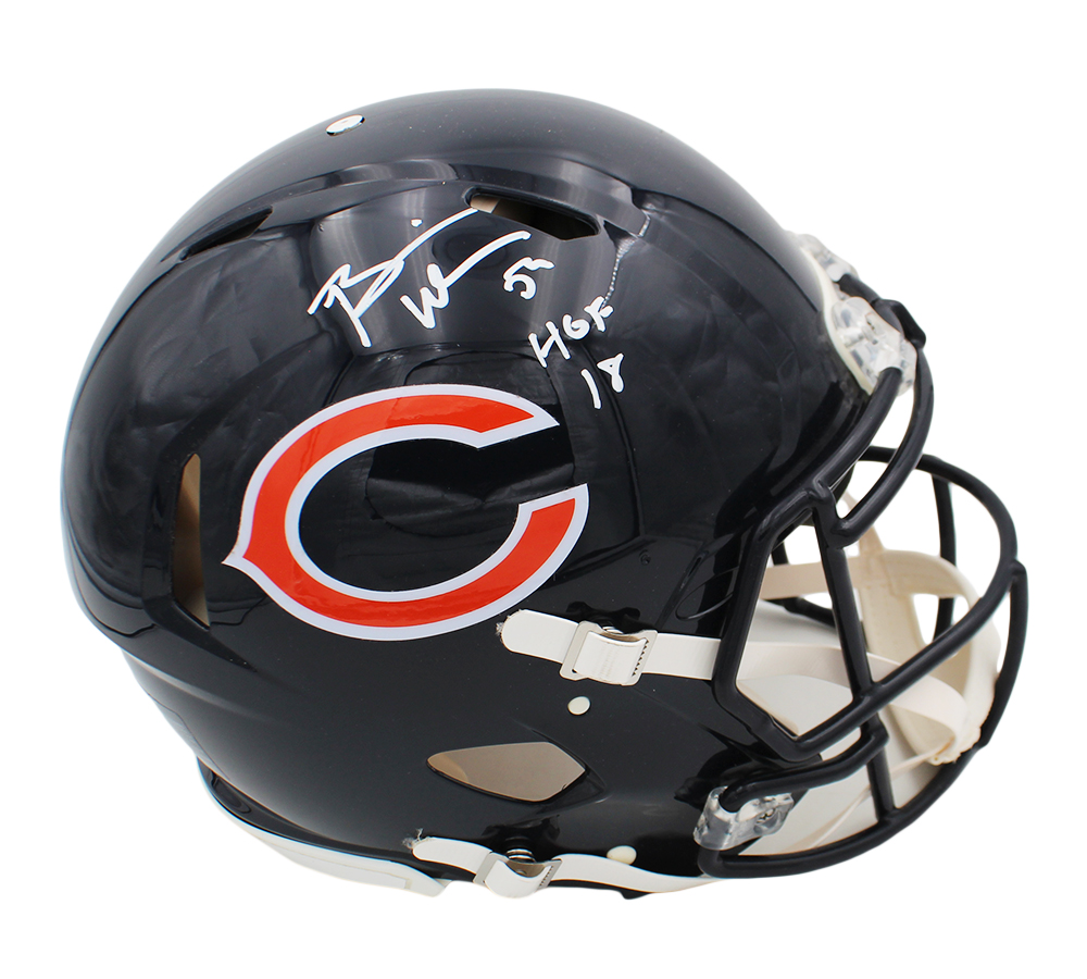 Brian Urlacher Signed Chicago Bears Speed Authentic NFL Helmet with "HOF 18" Inscription