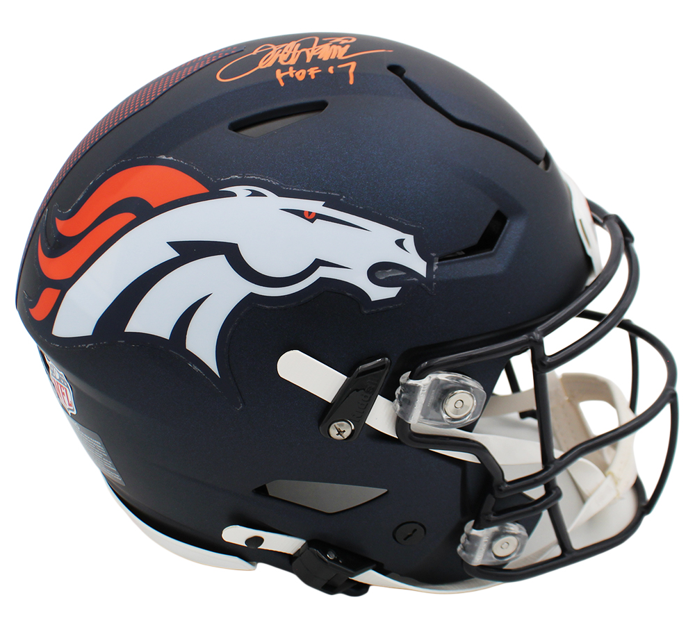 Terrell Davis Signed Denver Broncos Speed Flex Authentic NFL Helmet with "HOF 17" Inscription - Image 3