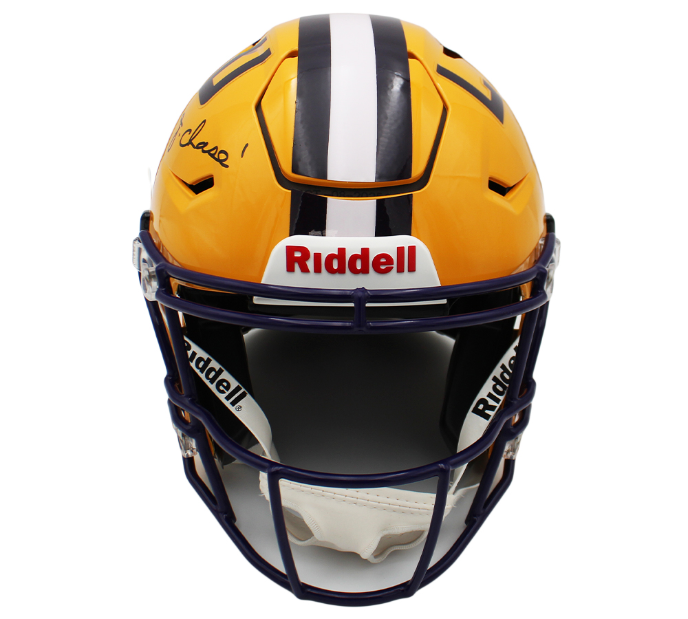 Ja'Marr Chase Signed LSU Tigers Speed Flex Authentic Yellow NCAA Helmet - Image 3