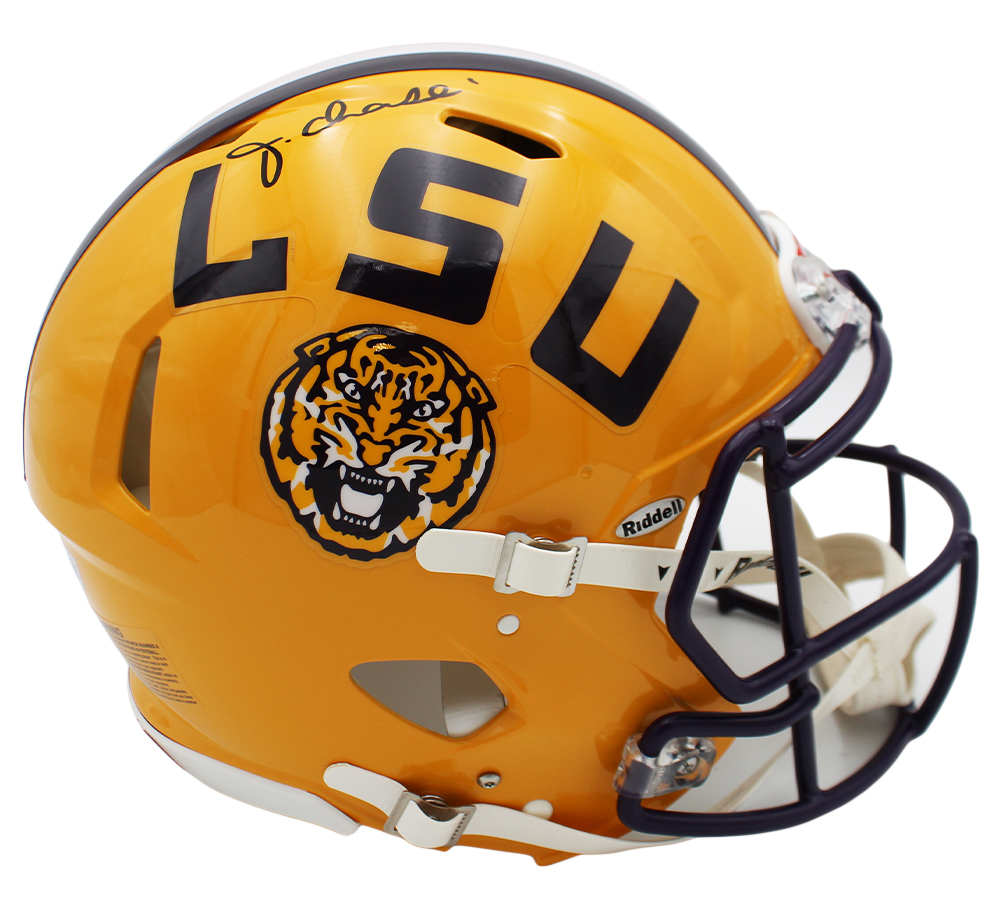 Ja'Marr Chase Signed LSU Tigers Speed Authentic Yellow NCAA Helmet - Image 2