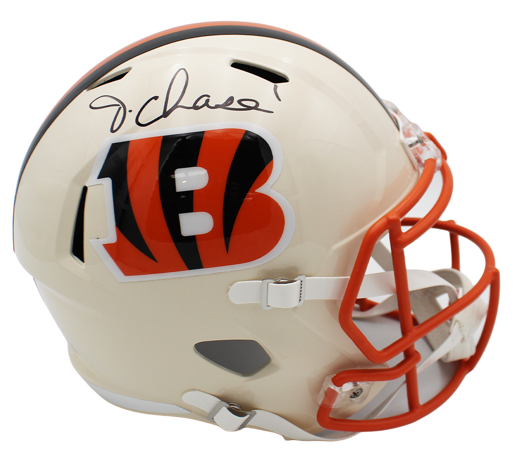 Ja'Marr Chase Signed Cincinnati Bengals Speed Full Size Retro NFL Helmet