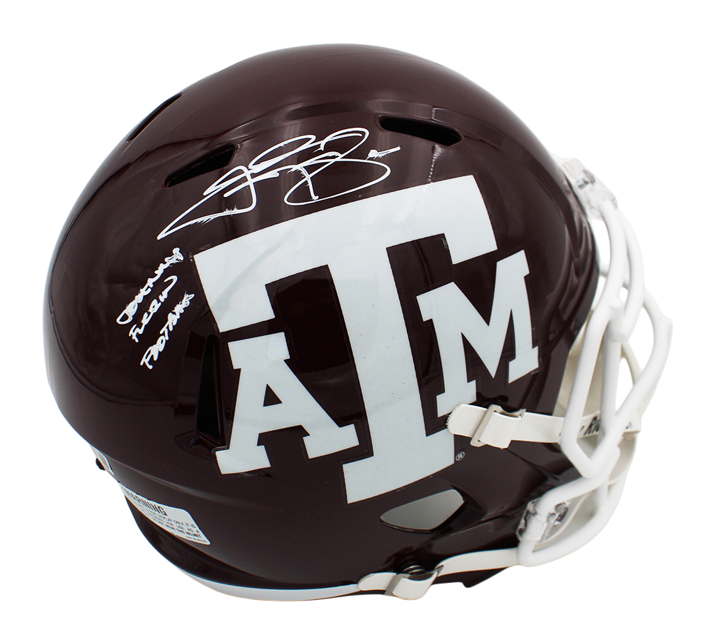 Johnny Manziel Signed Texas A&M Aggies Speed Full Size NCAA Helmet with "Johnny F'n Football" Inscription