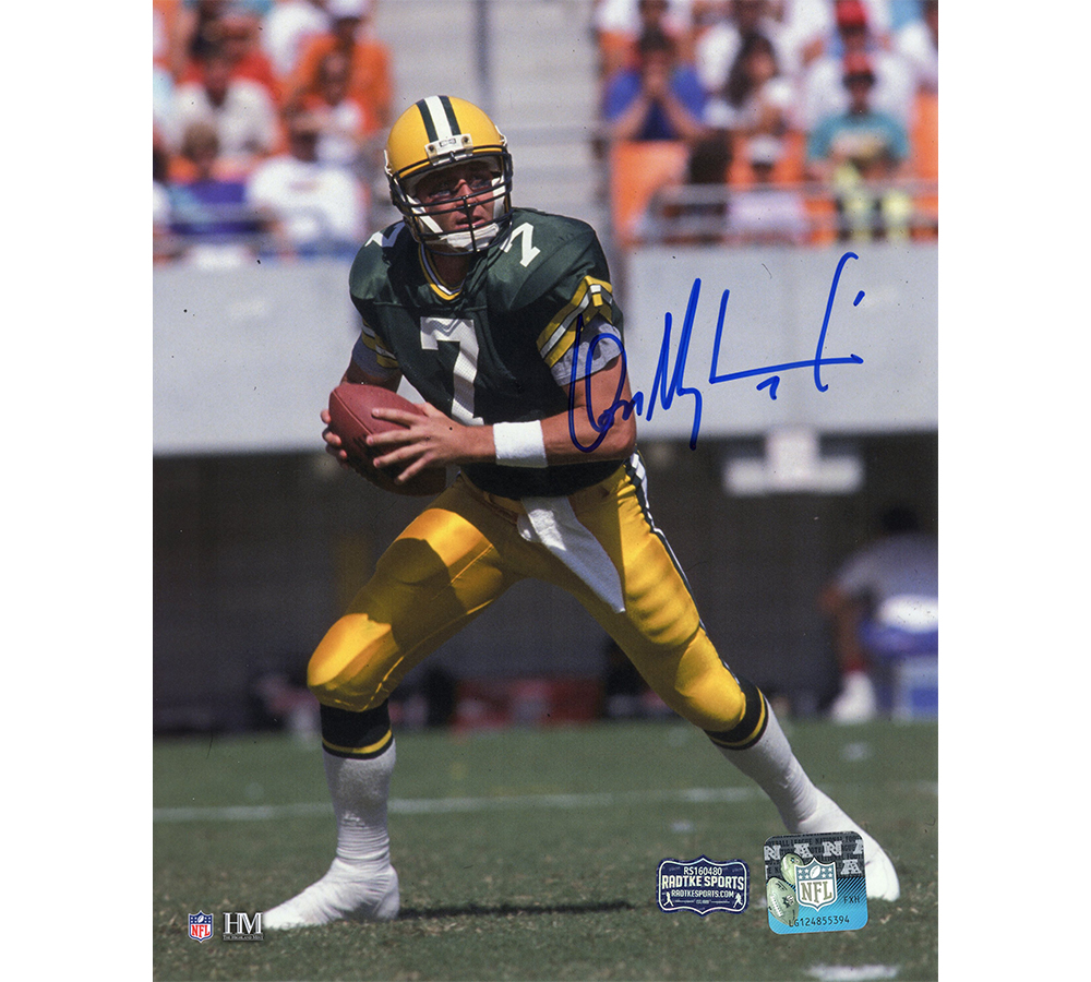Don Majkowski signed Green Bay Packers Unframed 8x10 Scrambling NFL Photo