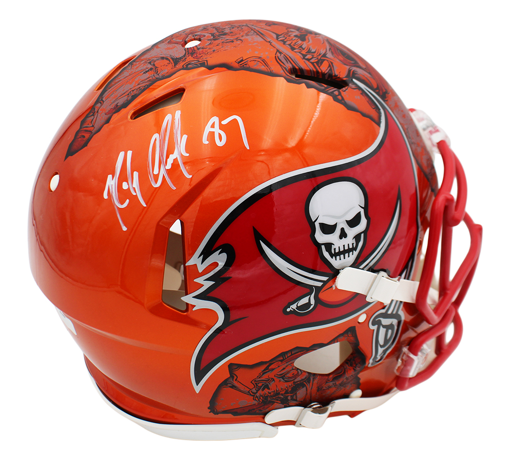 Rob Gronkowski Tampa Bay Buccaneers Speed Authentic Flash Custom Ripped NFL Helmet