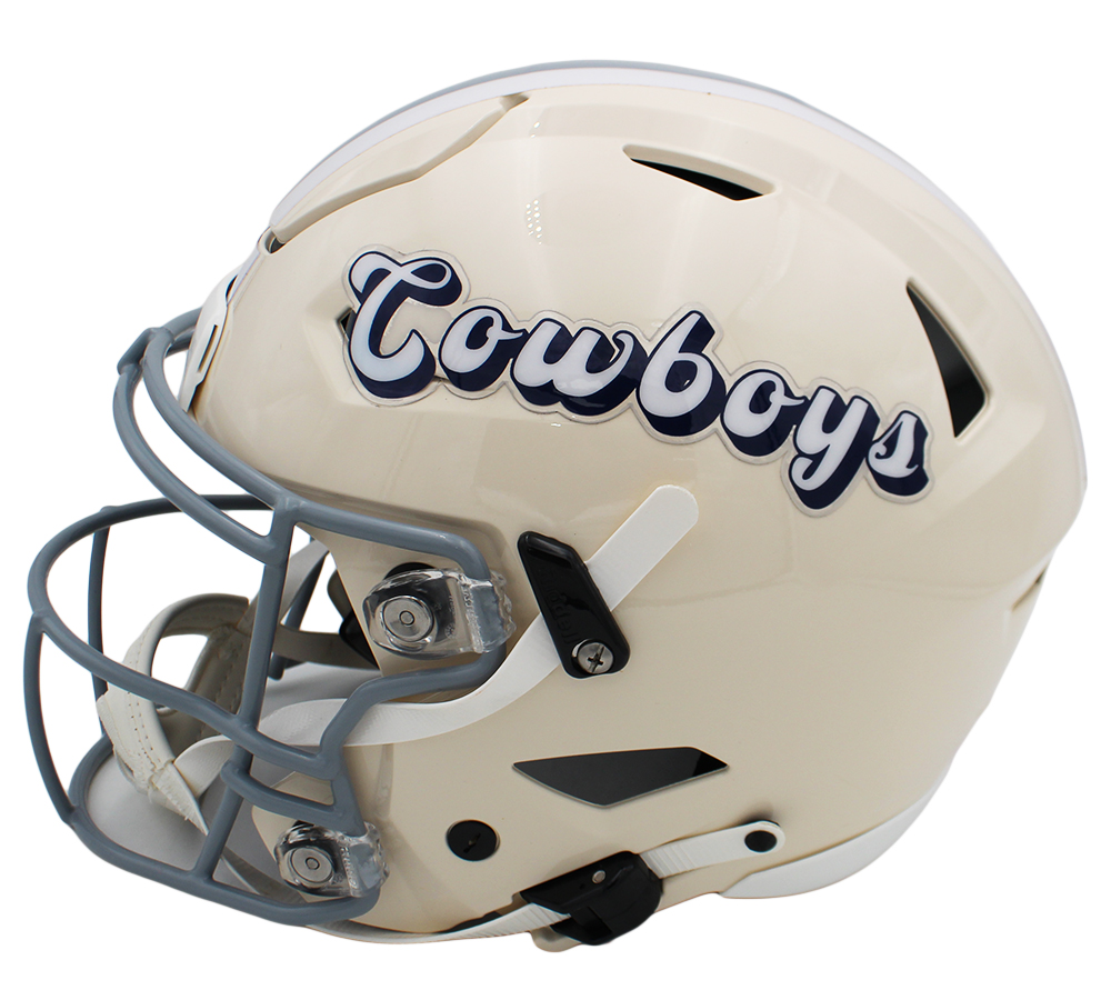 Dez Bryant Signed Dallas Cowboys Speed Flex Authentic Retro NFL Helmet with "Throw Up the X" Inscription - Image 4