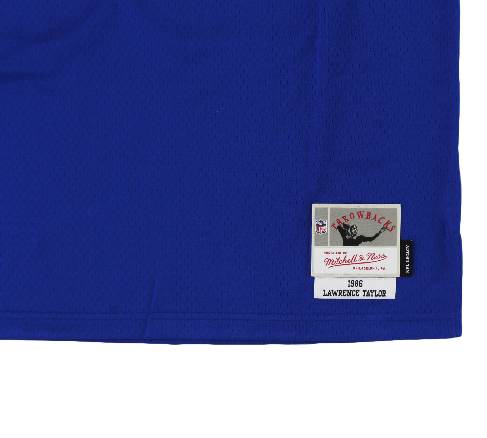 Lawrence Taylor Signed New York Giants Mitchell & Ness 1986 Legacy Royal Blue Jersey - Image 4