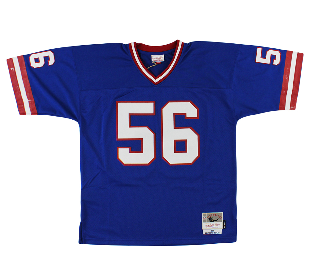 Lawrence Taylor Signed New York Giants Mitchell & Ness 1986 Legacy Royal Blue Jersey - Image 3