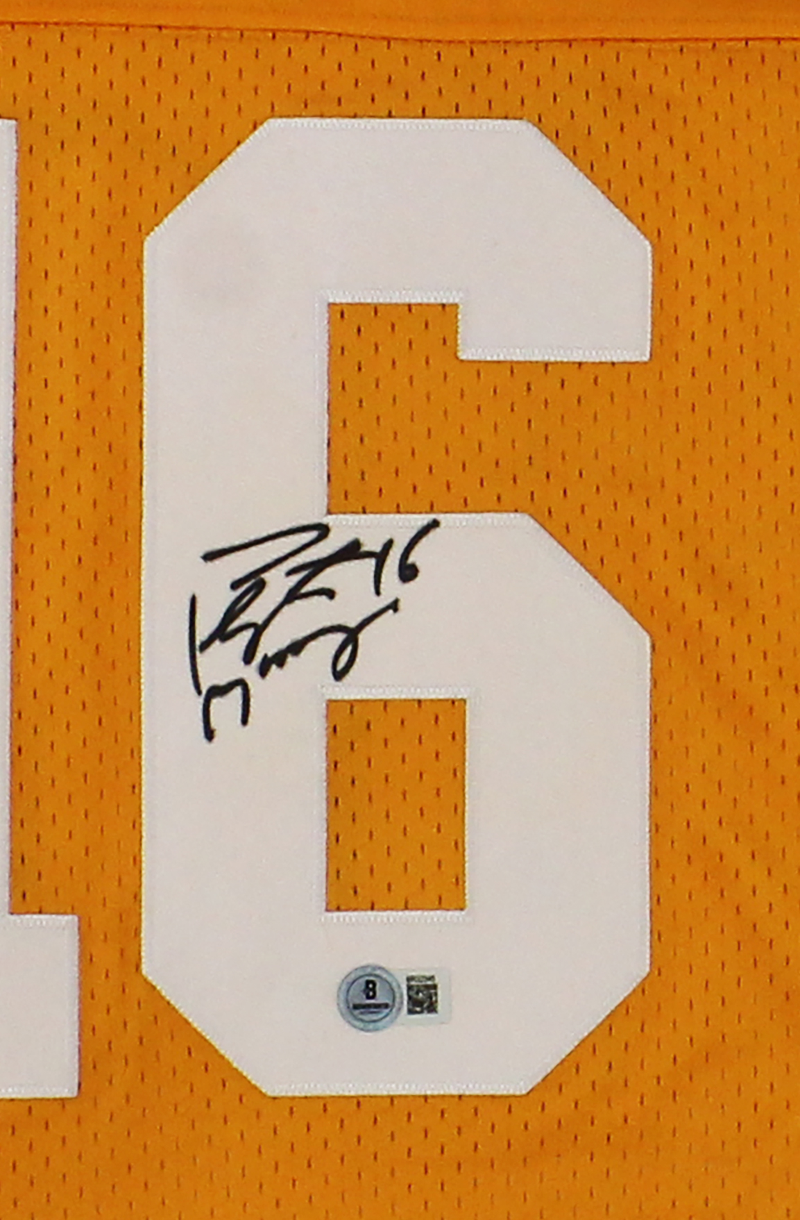 Peyton Manning Signed Tennessee Volunteers Mitchell and Ness Authentic Orange NCAA Jersey - Image 2